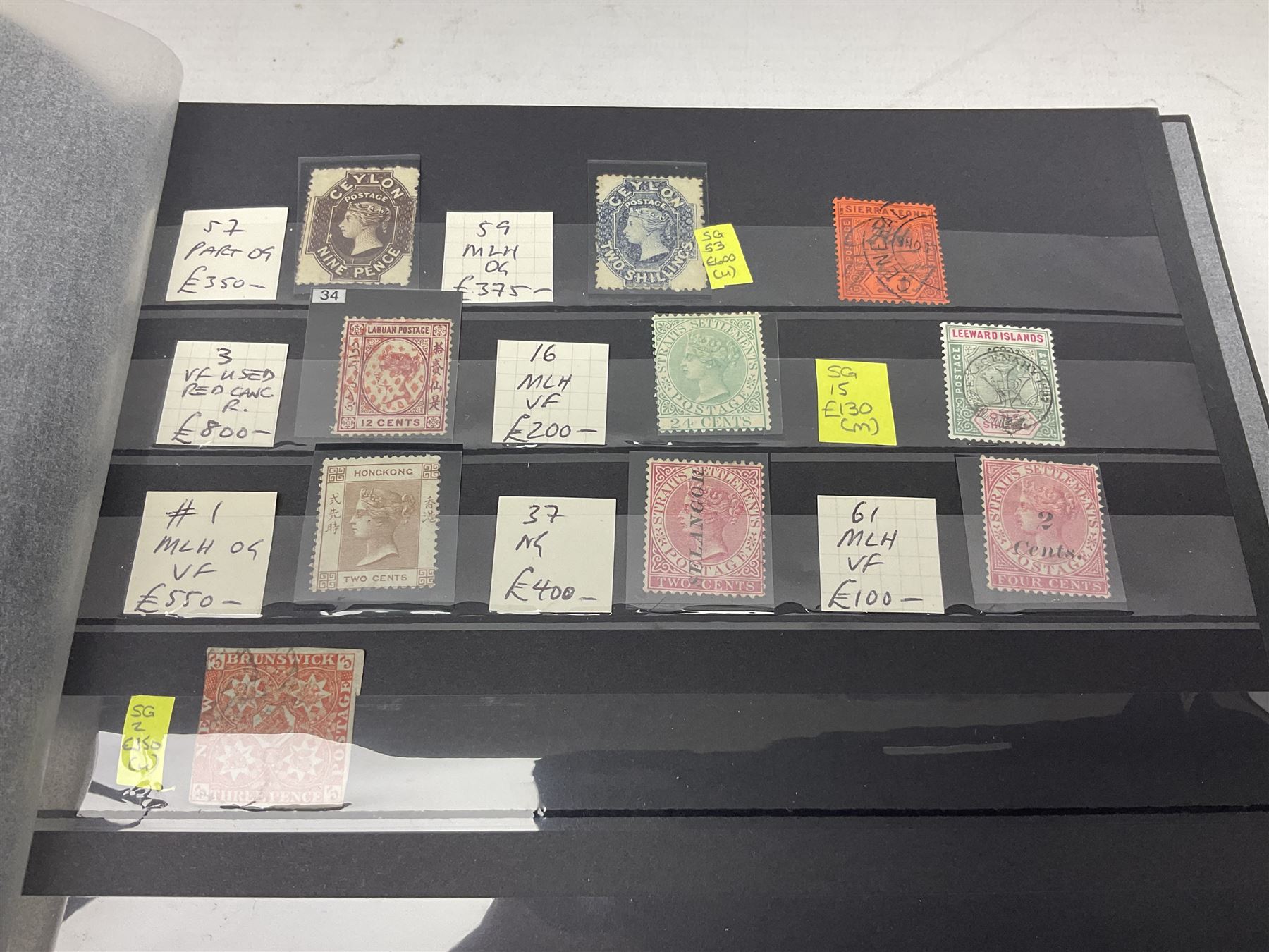 Stamps including St Helena, Fiji, Southern Rhodesia, Malaya, Bermuda, Queen Victoria and later Ceylon, various Universal Postal Union 1949 etc, housed in six albums/folders