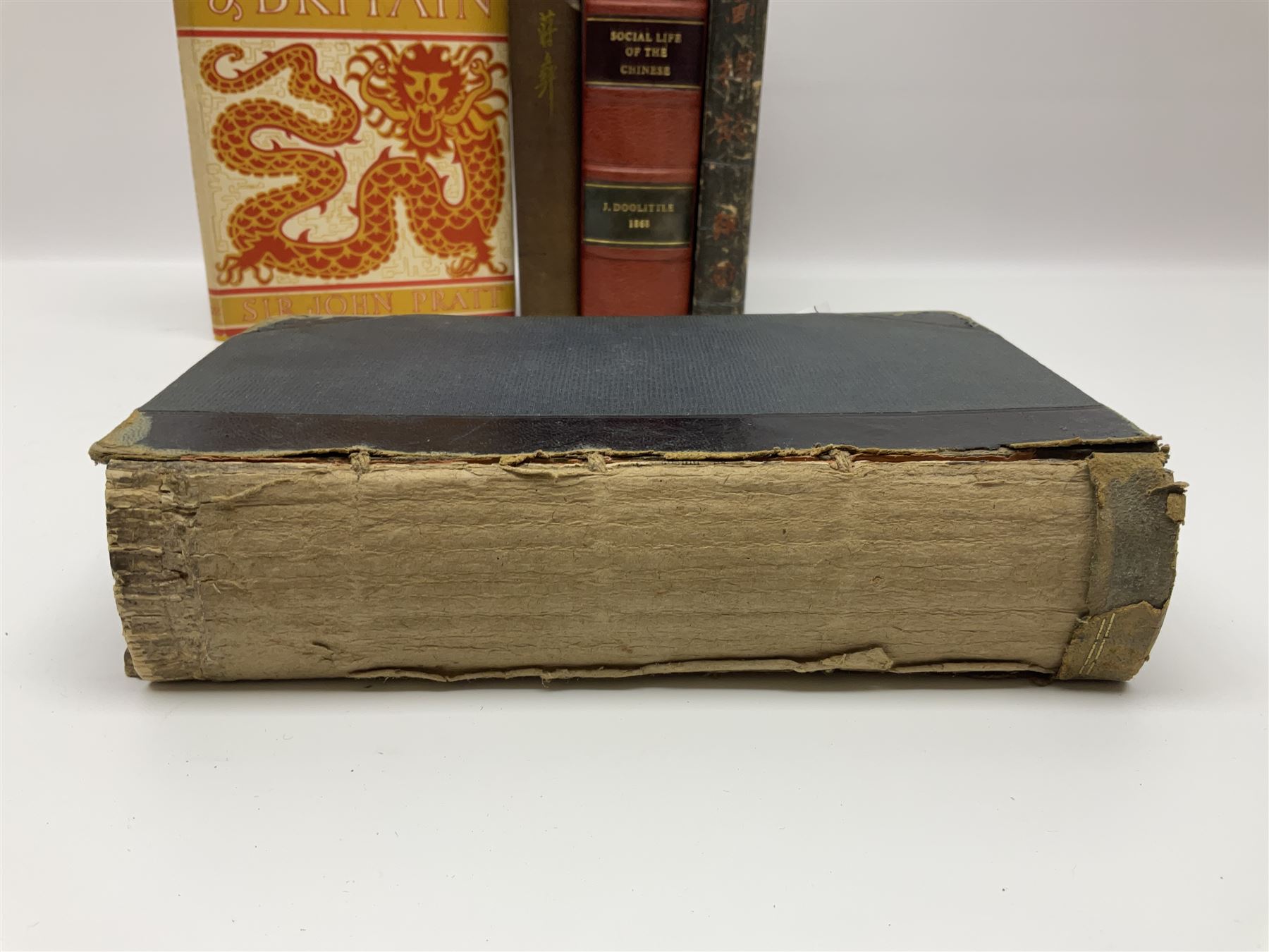 Bertin M. & Breton M.: China Its Costume, Arts, Manufactures etc. 1812 Stockdale London. Four volumes in one. Hand coloured plates. Half leather binding; Doolittle Rev. Justus: Social Life of the Chinese. 1868. Illustrated. Rebound in half morocco with marbled boards; and three other books of eastern interest (5)