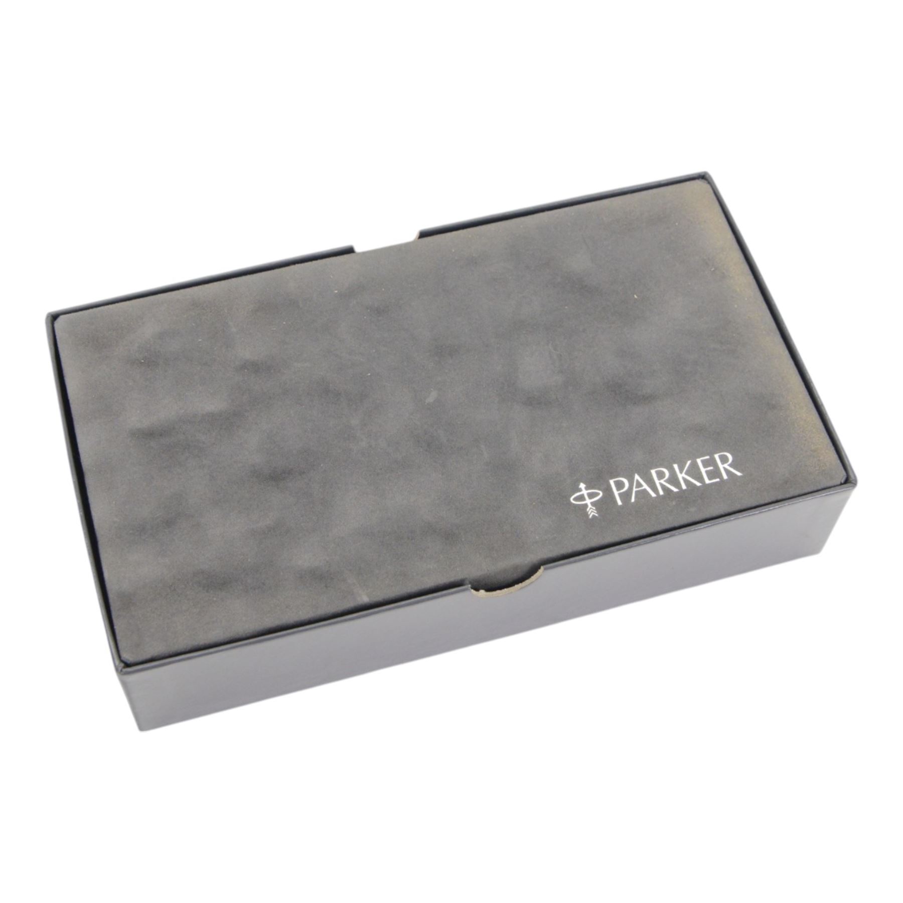 Parker Duofold fountain pen in blue marble, with 18ct gold nib, in case 