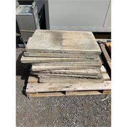 Nine reclaimed concrete slabs - THIS LOT IS TO BE COLLECTED BY APPOINTMENT FROM DUGGLEBY STORAGE, GREAT HILL, EASTFIELD, SCARBOROUGH, YO11 3TX