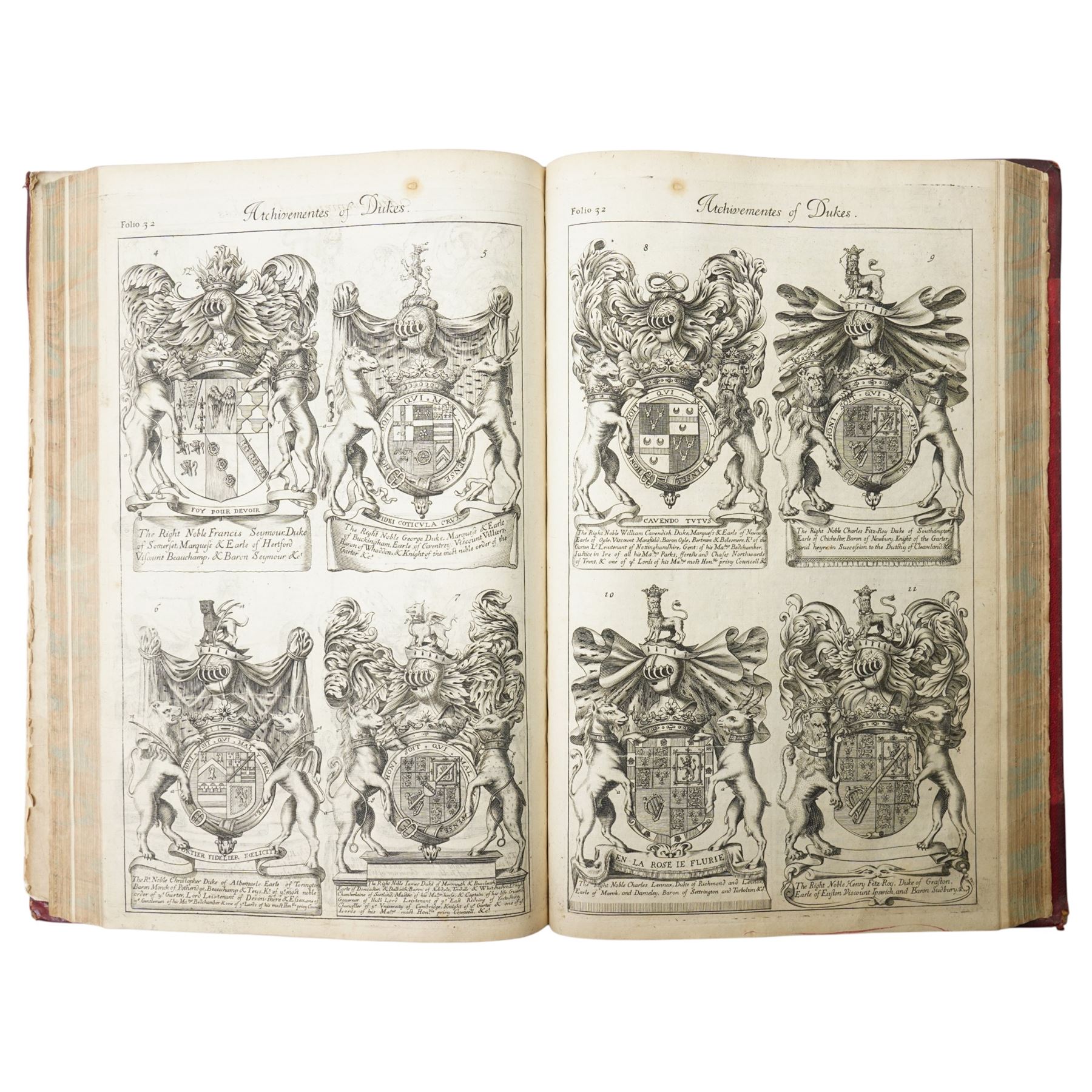 Guillim, John - 'Display of Heraldry'  5th edition, 1679 many plates, half calf, folio