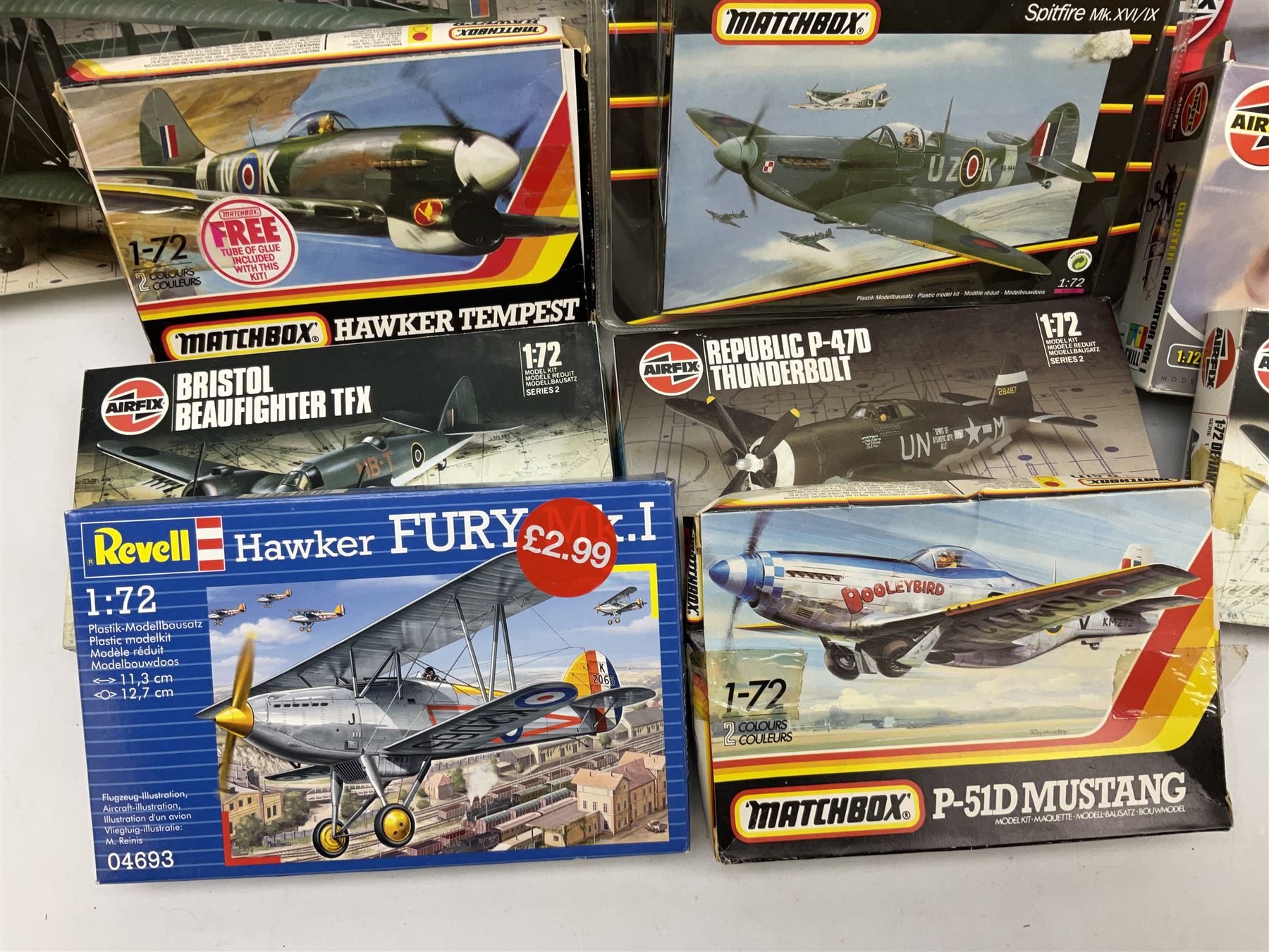 Revell 1:146 scale construction kit of HMS Victory; boxed; and ten other construction kits of aircraft by Airfix, Revell and Matchbox; all boxed (11)