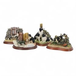 Four Border Fine Arts figures, comprising Wasn't Rain Forecast? A22194, Ready & Waiting A6...