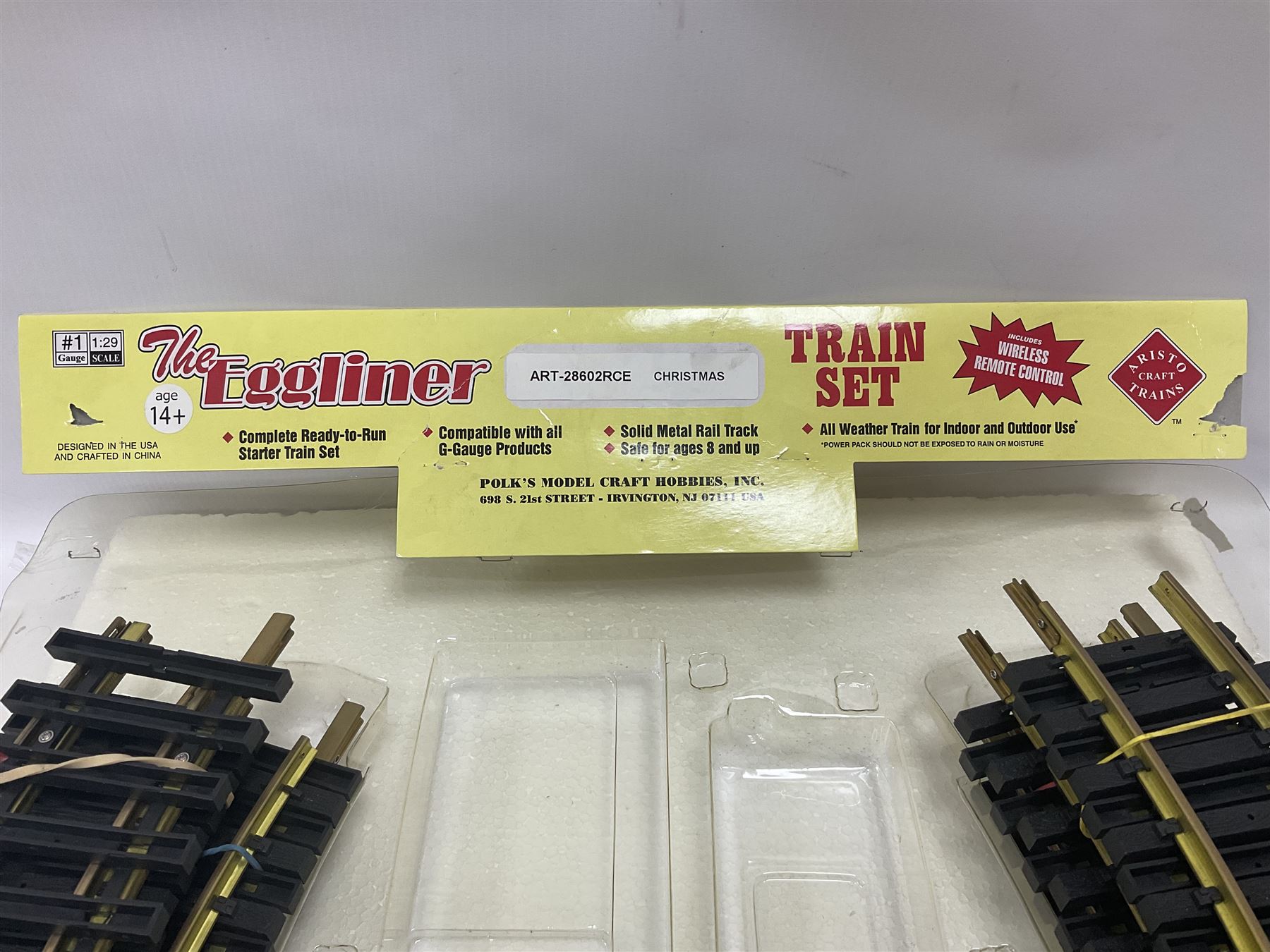 Aristocraft G gauge ‘Lil’ Eggliner Christmas’ train set, with original packaging and instructions 