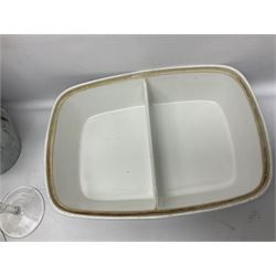 Denby coffee pot, together with Hornsea sugar shaker, glassware and other collectables 