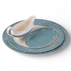 Royal Doulton Cascade pattern tea and dinner service, together with glass light fitting etc, in four boxes  