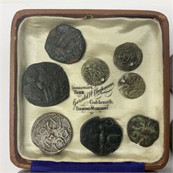 Coins, tokens, paranumismatic and miscellaneous items, including United States of America 1850 one cent, 1877 one dime, 1884 five cents, 1926 Liberty dime etc, Queen Victoria New Brunswick 1843 one penny token, East India Company 1845 half anna, Chinese cash coins, Grand Lodge of Maryland November 16th 1886 Centennial Session medallion etc