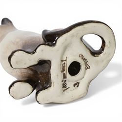 Winstanley pottery cat, signed beneath, H23cm