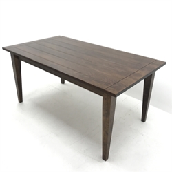 Rectangular cherry dining table, square tapering supports, W160cm, H75cm, D91cm