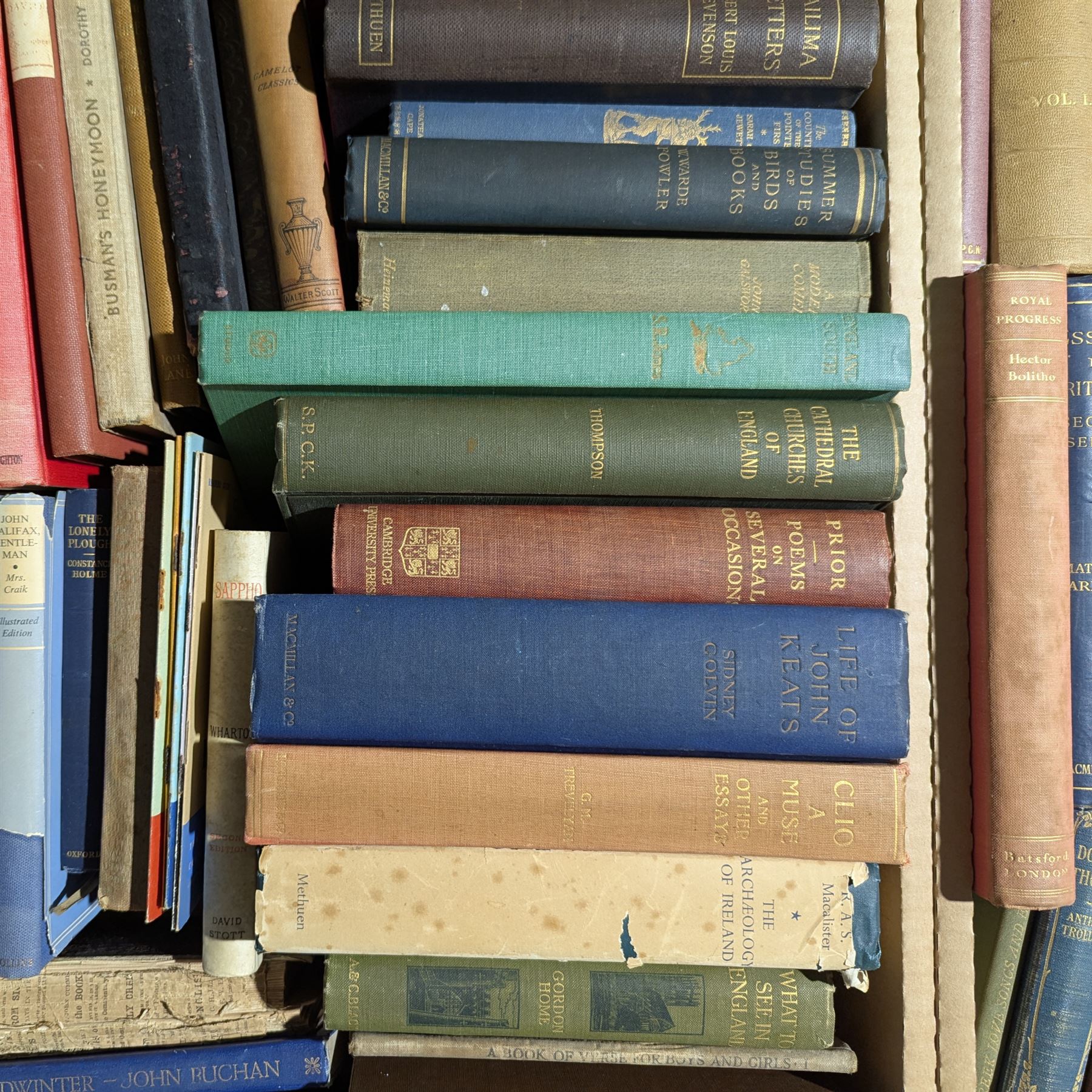 Collection of poetical works and other books in four boxes