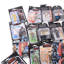 Thirty Star Wars figures, comprising seventeen Hasbro Kenner Solo, The Force Awakens, Rogue One and The Last Jedi examples, four Hasbro Force Link figures Luke Skywalker, Darth Vader, Poe Dameron and C-3P0, Hasbro Kenner Droids Artoo-Detoo R2-D2 figure and eight The Black Series figures #21 Luke Skywalker, #16 C-3P0, #24 Snowtrooper Commander, #06 Darth Vader, #17 Princess Leia, #11 Chewbacca, #09 R2-D2 and #01 Padme Amidala, all carded