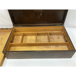 Meccano - original set number ten wooden outfit chest with two lift-out trays