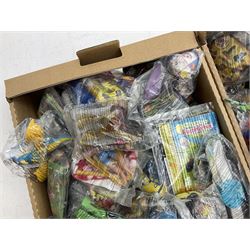Large quantity of Mcdonalds toys to include Mario in three boxes
