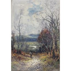 William Manners (British 1860-1930): Collecting Firewood, watercolour signed 23cm x 16cm 