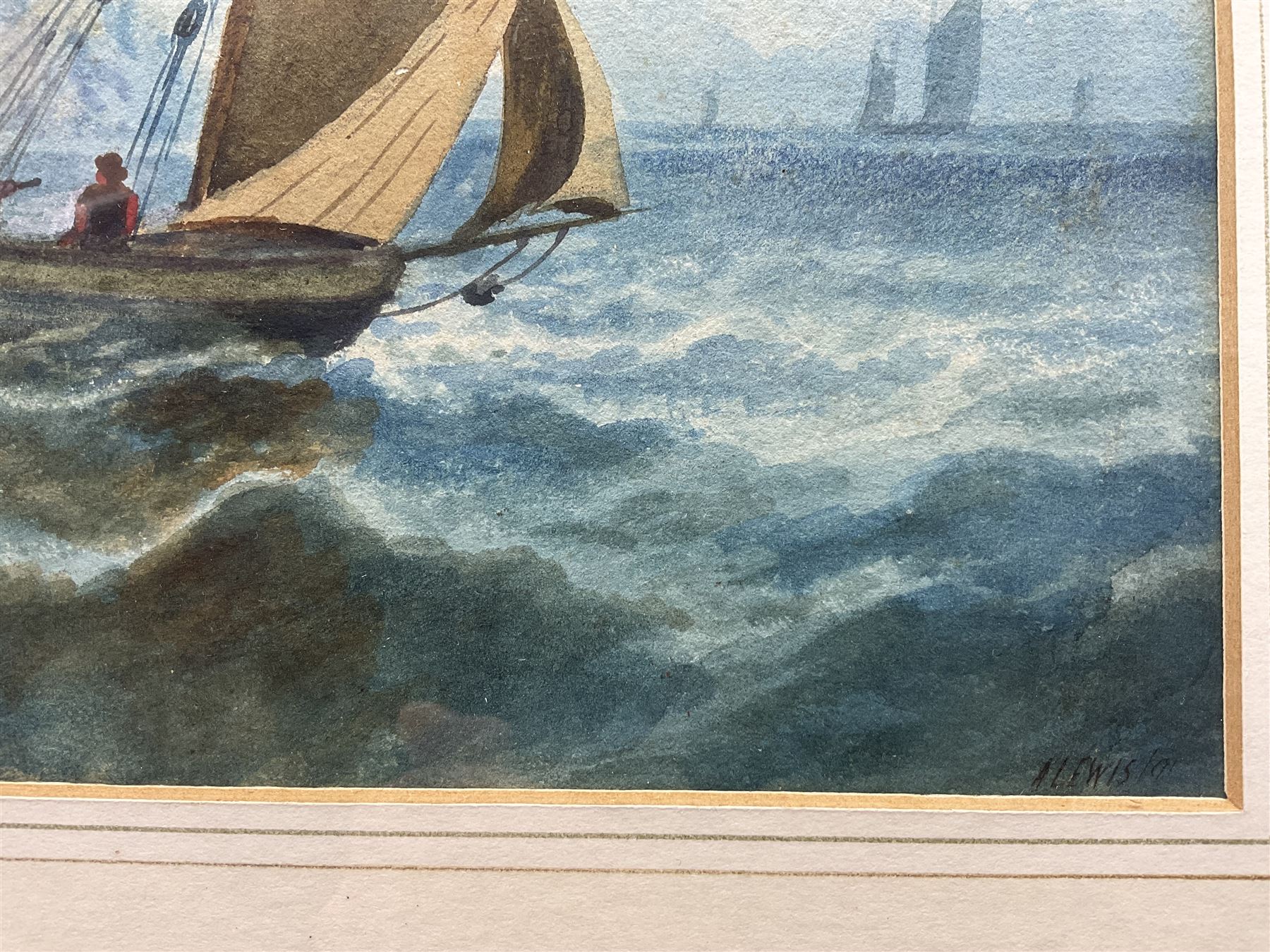 Alfred Lewis (British 19th/20th Century): Seascape Off Tintagel Castle, watercolour signed and dated '01, 22cm x 36cm 