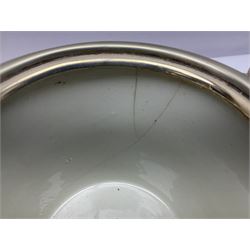 Five early 20th century biscuit barrels with silver-plated mounts, one made from Mahogany from HMS Hindustan