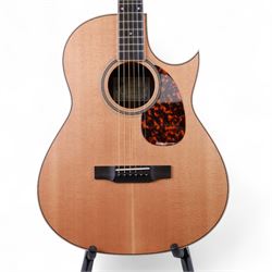 Jean Larrivee Tommy Emmanuel signature model C-03R TE acoustic guitar,  serial no. 136610, Florentine cutaway in satin finish, with sitka spruce top, east Indian rosewood back/sides, ebony head face, fretboard and bridge and bone nut and saddle, the  timbers hand selected and interior label signed by Tommy Emmanuel, contained within original Larivee hard case with black plush interior
