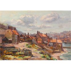 Augustus William Enness (British 1876-1948): Henrietta Street and Whitby East Cliff, oil o...