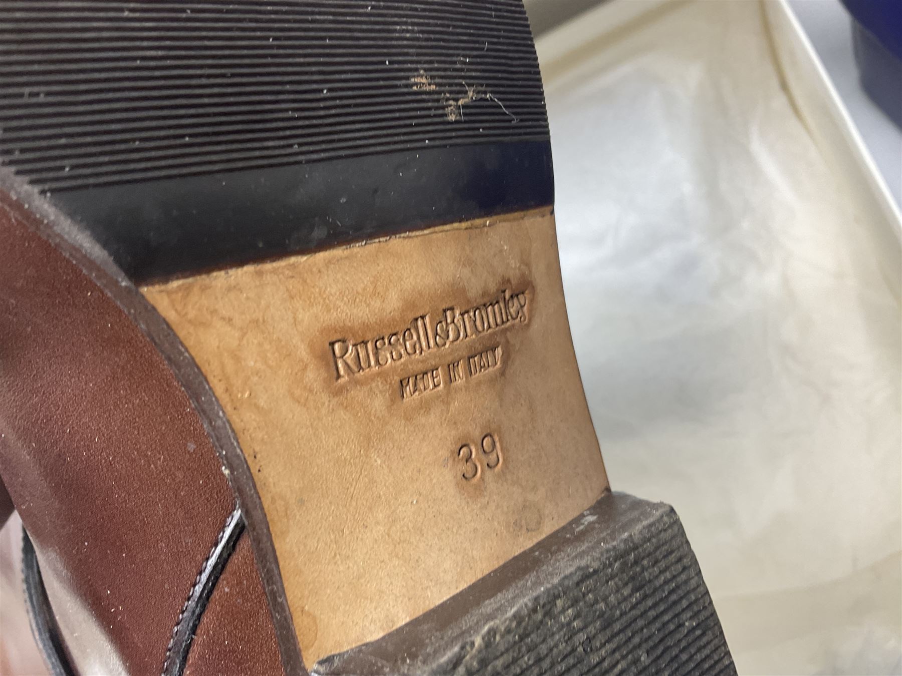 Collection of designer ladies shoes and boots, to include Donald J Pliner black court wedge, Stuart Weitzman over the knee stretch boots, Aquatalia Carmen boots, two pairs of Kurt Geiger ankle boots and Russel & Bromley Canterbury riding boots, various sizes, all in boxes (6)