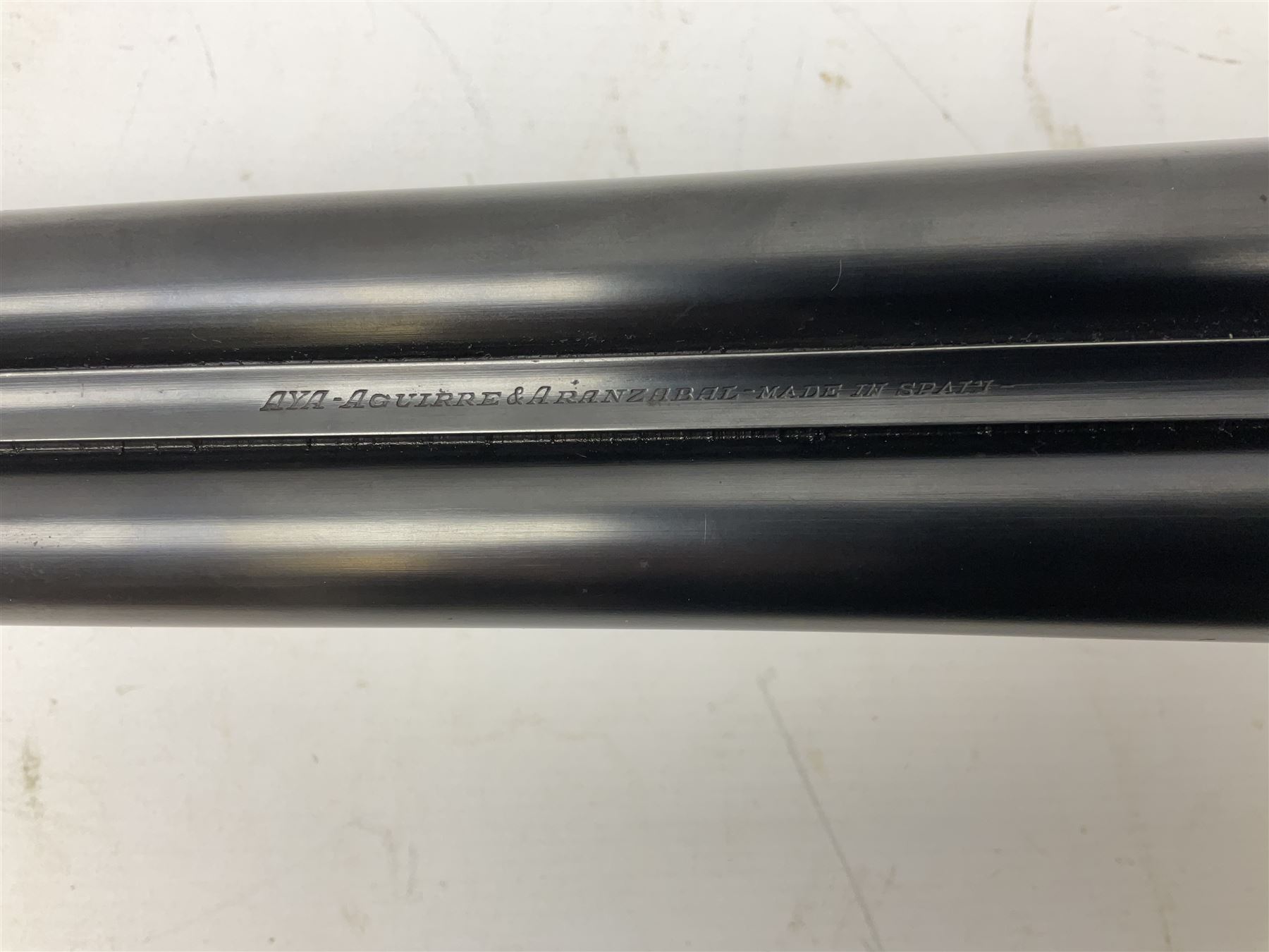 Spanish AYA 12-bore double barrel side-by-side boxlock ejector sporting gun, with 66cm barrels and top safety, walnut stock with chequered grip and fore-end, serial no.157943 L111cm SHOTGUN CERTIFICATE REQUIRED