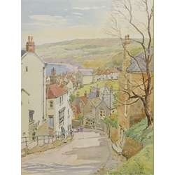  Robin Hood's Bay, watercolour signed with initials by John Lynch 40cm x 30cm  