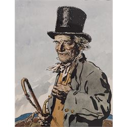 William Strang (Scottish 1859-1921): The Rt Hon Walter Runciman, large etching signed in pencil 41cm x 30.5cm; Joseph Simpson (British 1879-1939): Portrait of John Peel, lithograph signed in pencil, 34cm x 26cm (2)