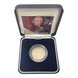 The Royal Mint United Kingdom 2004 '200th Anniversary of the Steam Locomotive' silver proof piedfort two pound coin, cased with certificate