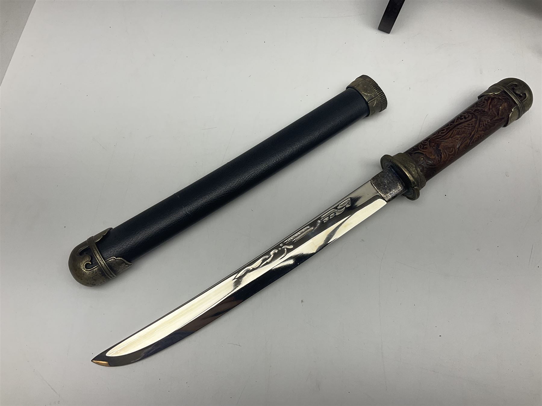 Modern sword set and wall clock