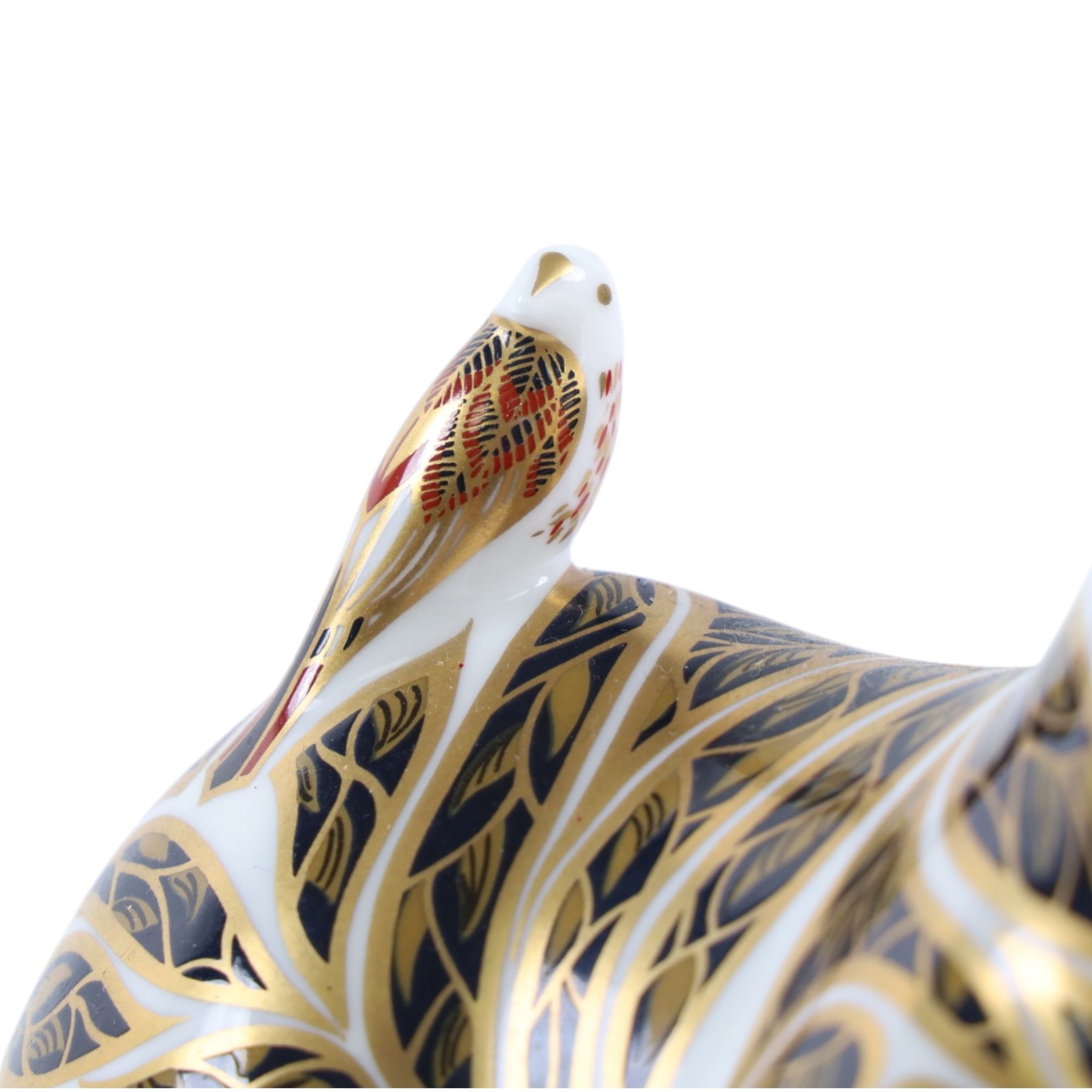 Royal Crown Derby Zebra paperweight, with gold stopper, H14cm