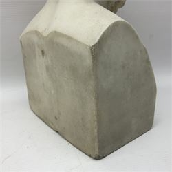 After the antique, 19th century classical style marble bust, carved as Homer, H33.5cm

