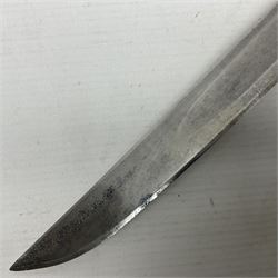 Late 18th century French 1st Empire Troupe a Pied Petit Montmorency Branch Tournante officer's sword, with 72.5cm slightly curving fullered blade, pierced brass hilt with lockable swivelling bar, fully wire-bound grip with lion head pommel, L88cm overall (no scabbard)