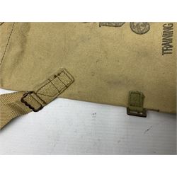 WW2 US gas mask bag cover, marked Training Gas Mask M1A1, probably D-Day/Normandy period 1944