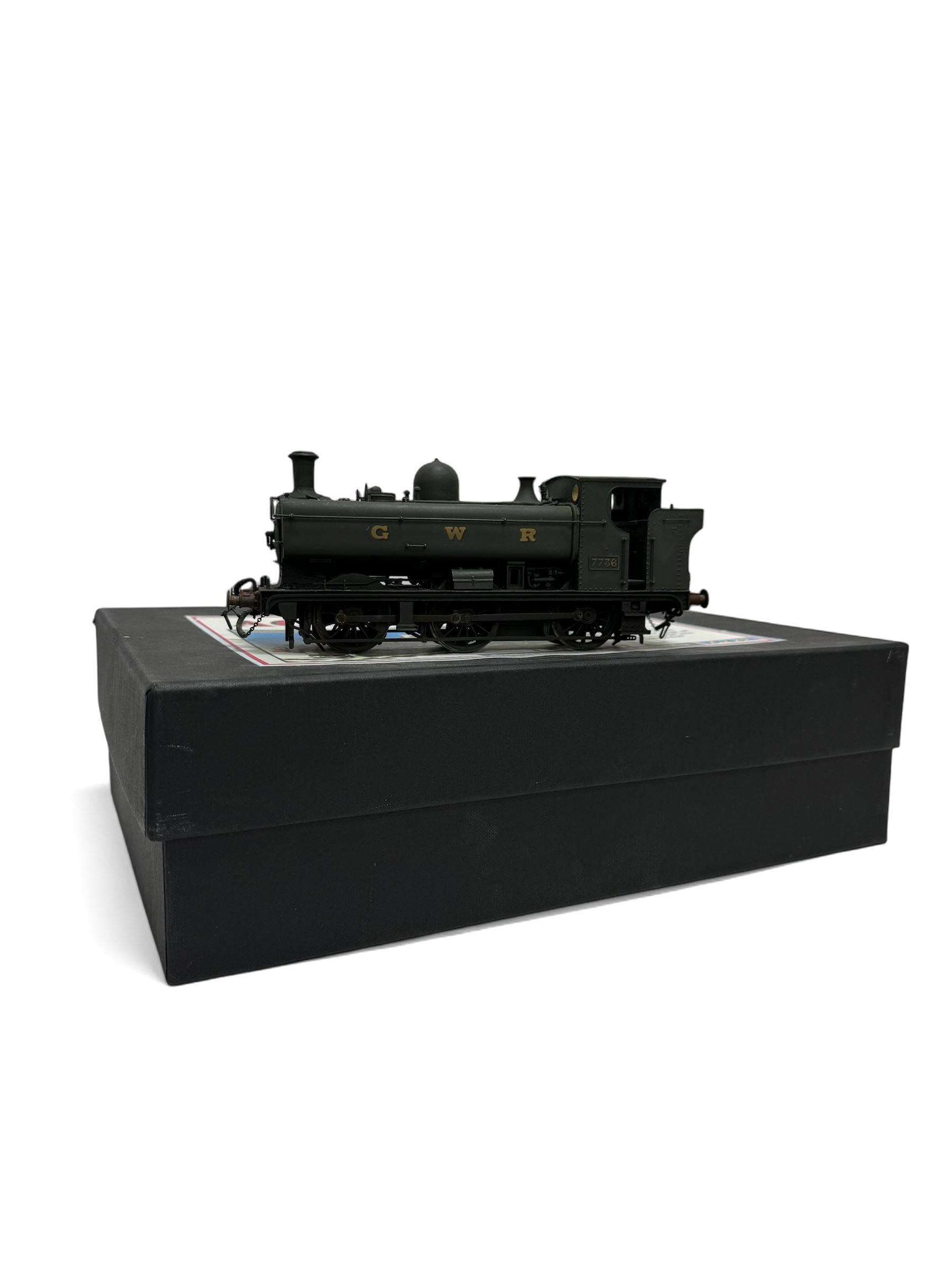 Acorn & Mercian O gauge kit built model Class 63XX GWR Mogul with tender, no. 6377, together with Class 77XX GWR saddle tank, no. 7736 (2)