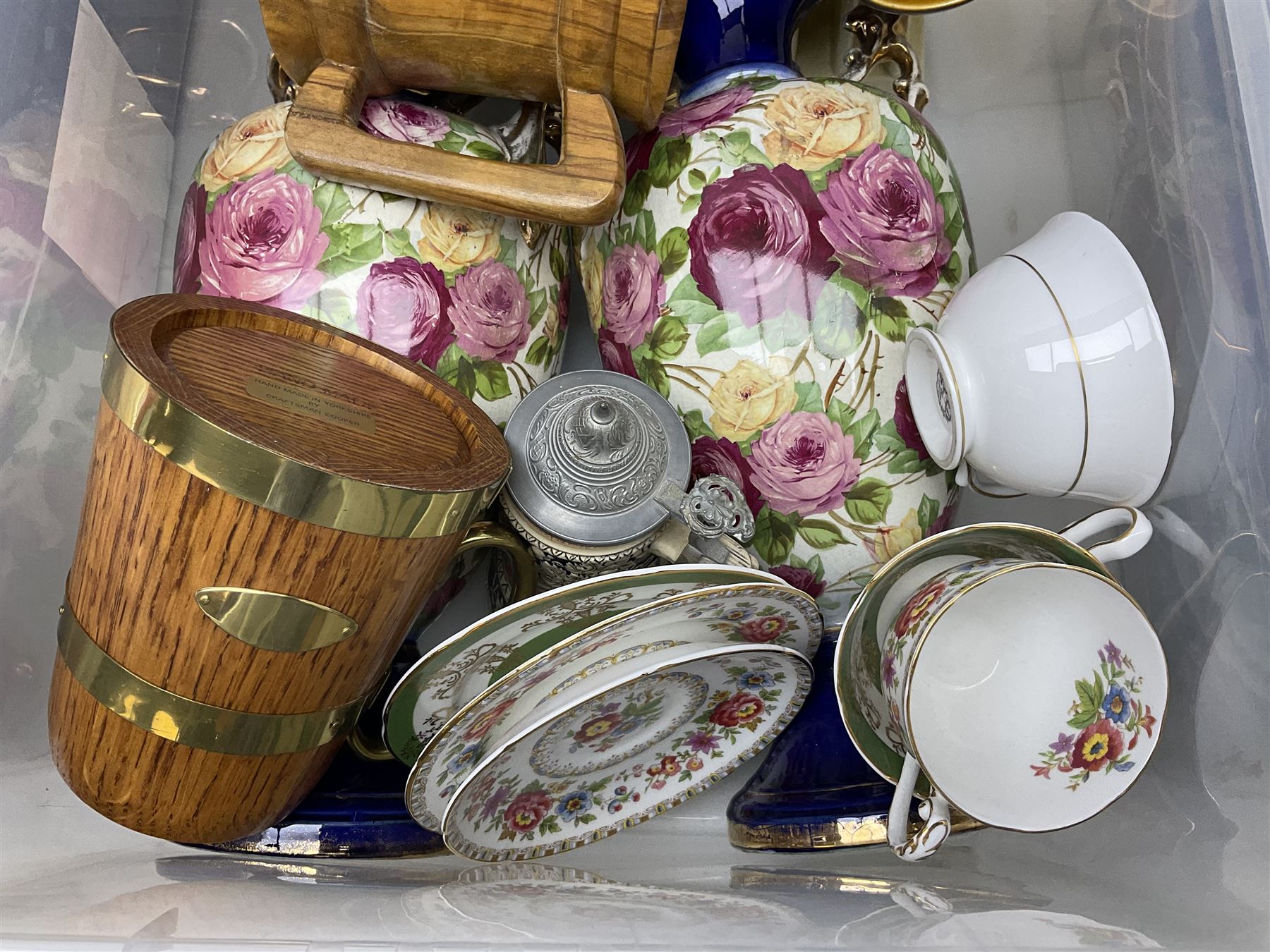 Large collection of ceramics, to include Regal ceramics eggs, Grafton tea trio, Lurpak toast rack, butter dish and egg cups, etc in three boxes 