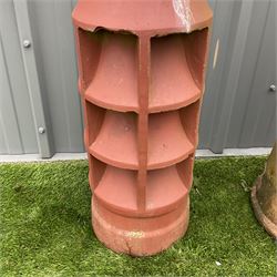 Set of four terracotta chimney pots  - THIS LOT IS TO BE COLLECTED BY APPOINTMENT FROM DUGGLEBY STORAGE, GREAT HILL, EASTFIELD, SCARBOROUGH, YO11 3TX