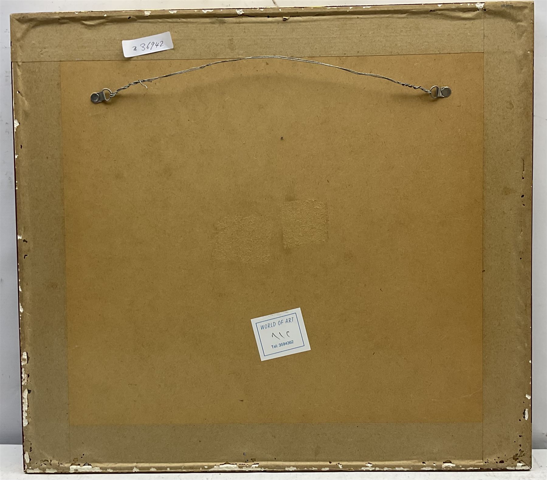 G M Buana (Balinese 20th century): 'Ubud Bali' Fish, mixed media signed and titled 36cm x 42cm