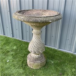 Haddon stone bird bath sundial - THIS LOT IS TO BE COLLECTED BY APPOINTMENT FROM DUGGLEBY STORAGE, GREAT HILL, EASTFIELD, SCARBOROUGH, YO11 3TX