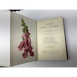 Hulme, F. Edward; 'Familiar Wild Flowers' with coloured plates, five volumes, together with Hulme, F. Edward; 'Familiar Garden Flowers' described by Shirley Hibberd with coloured plates, five volumes, each with coloured title labels 