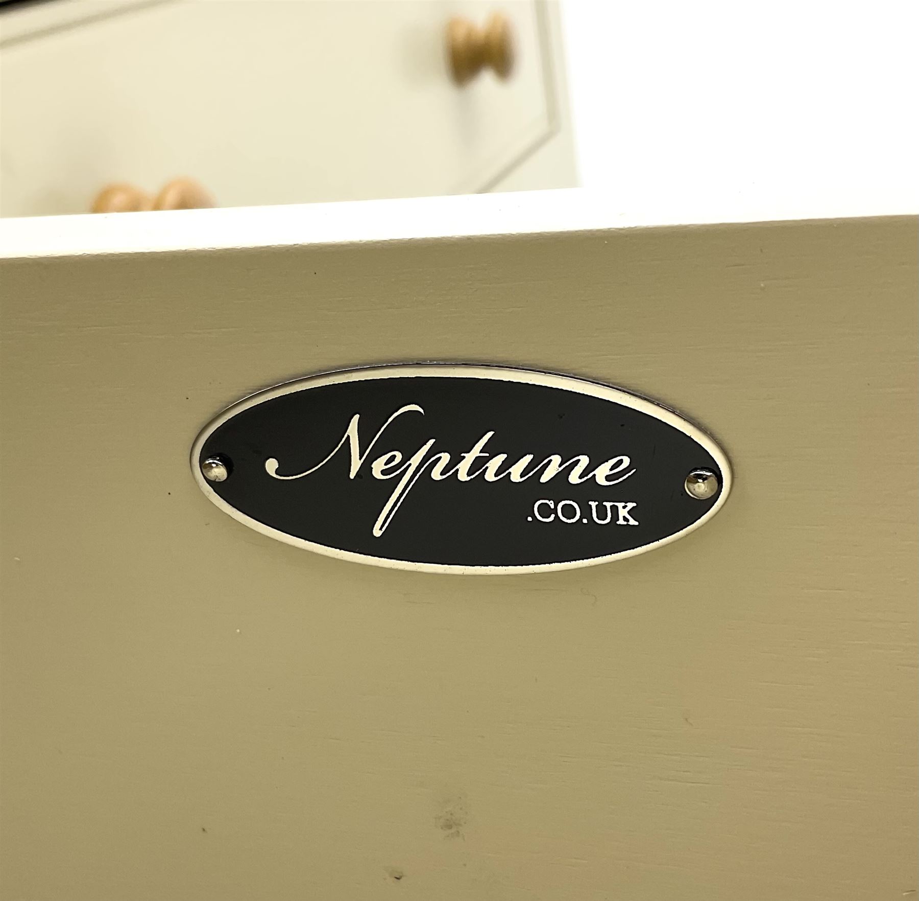 Neptune Furniture - Chichester oak and cream painted sideboard, two drawers over two double cupboards, bracket feet