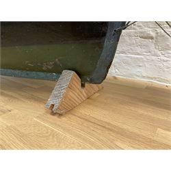 Late Victorian scratch built model of 18th century ship in full sail with the name Ann & Mary painted to the hull, upon a wooden stand, H128cm