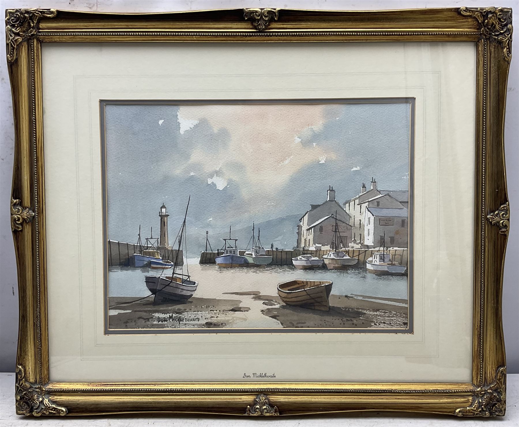 Don Micklethwaite (British 1936-): Scarborough Harbour and Harbour Scene, pair watercolours signed 26cm x 36cm (2)