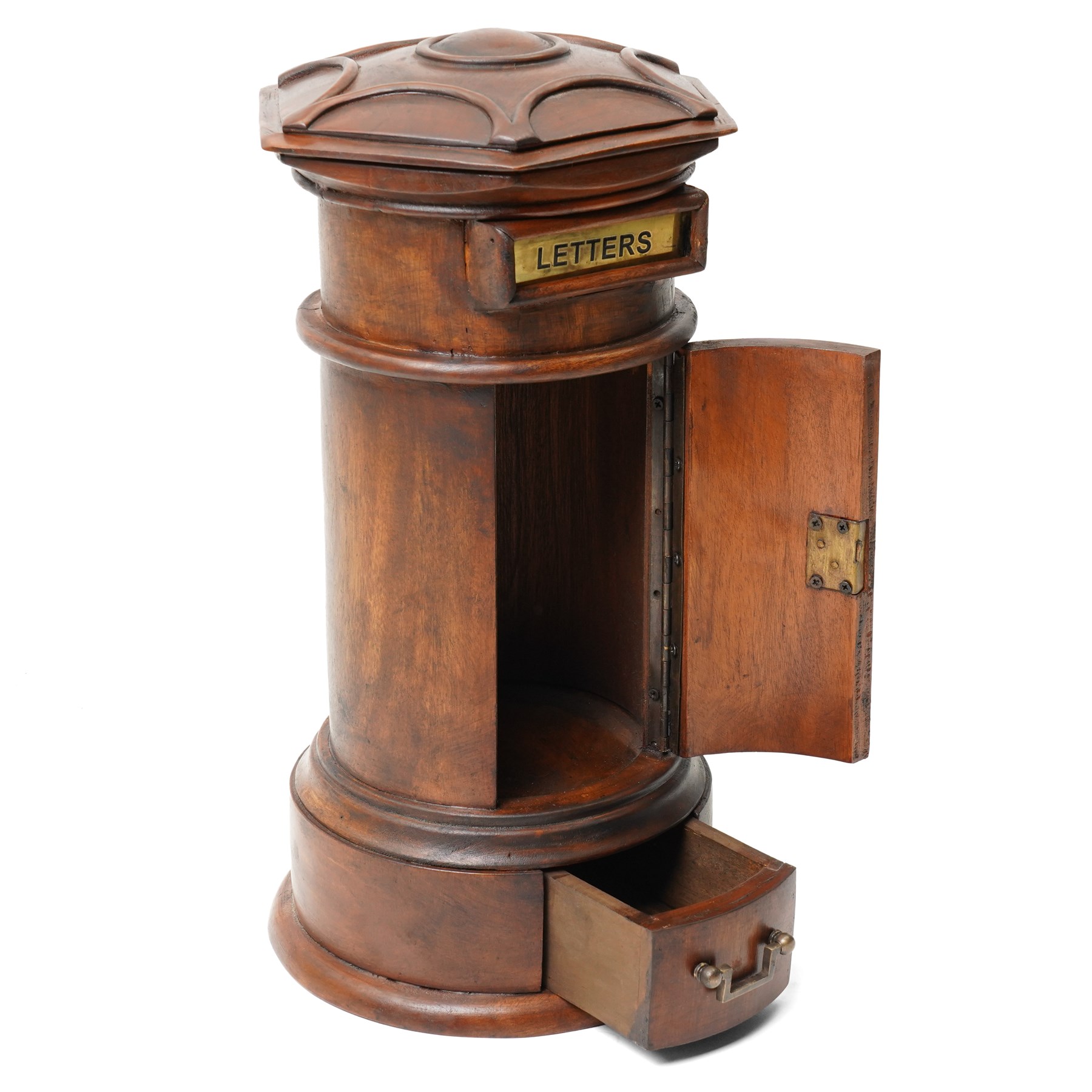Victorian style country house letter box with domed hex | Wood