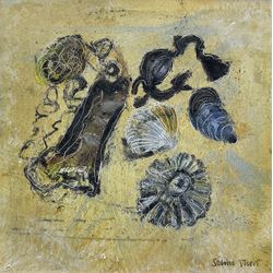 Selina Thorp (British 1968-): 'Shepherd's Purse', pastel signed, titled and dated 1999 on label verso 9cm x 9cm