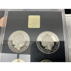 The Royal Mint United Kingdom 2015 proof coin set collector edition, cased with certificate