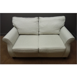  Sahara two seat sofa, upholstered in 'DENBIGH - ECRU' fabric, square tapering legs, W155cm  