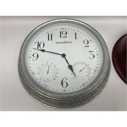 Esso Advertising Wall Clock, 'Put A Tiger In Your Tank', together with Jones & Co wall clock, largest example D40cm