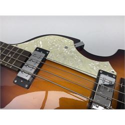 Hofner B-Bass Hi-Series electric bass guitar with sunburst finish L110cm; in Thomann fitted case