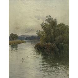 Alfred de Bréanski Snr. RBA (British 1852-1928): River Scenes, pair watercolours signed 45cm x 35cm (2)