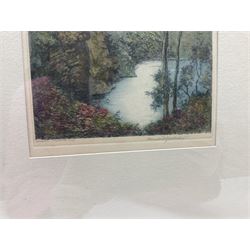 Claude H Rowbotham (British 1864-1949): 'Ullswater - Stybarrow Crag', aquatint signed in pencil 22cm x 16cm; Marcel Augis (French early 20th century): 'Paysage Normandy', aquatint signed and titled in pencil 24cm x 17cm (2)