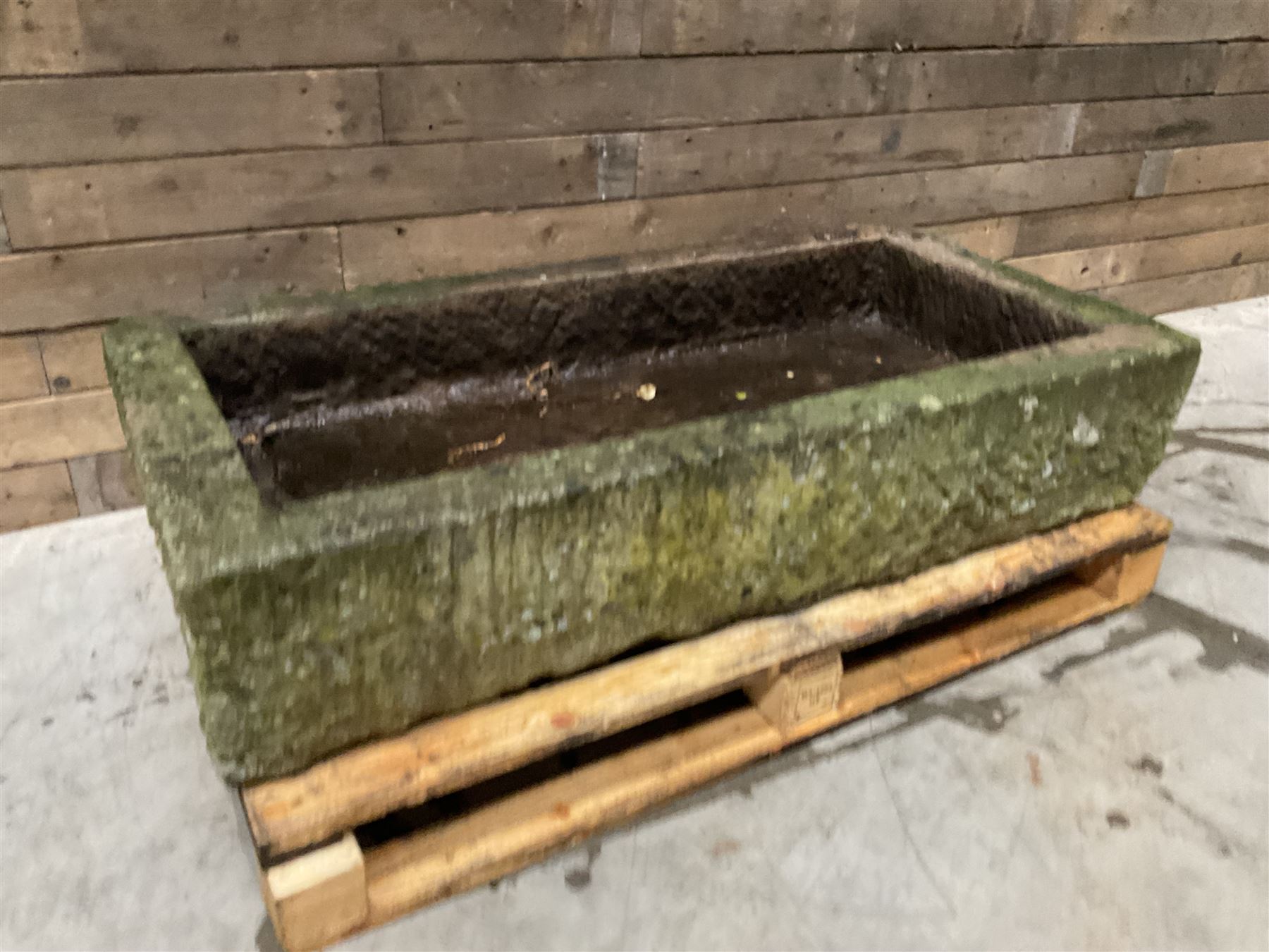 Large 19th century rectangular stone trough 